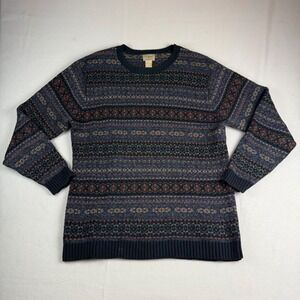 L.L Bean cotton
Fair Isle Nordic Vintage Crewneck
Sweater Men's Size Large